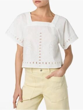 NWT Joes Cropped Broaderie Top size L